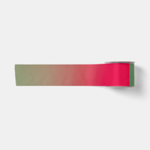 red & green gradient squares satin ribbon