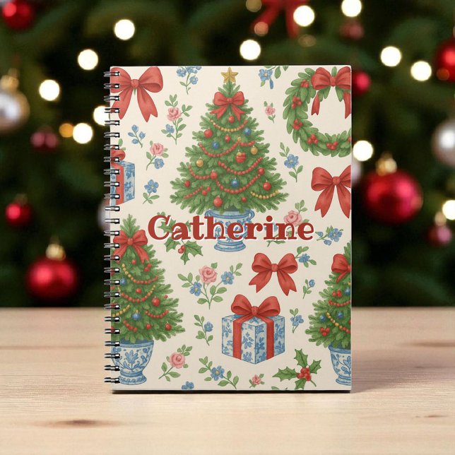 Red Green Grandmillennial Holiday Notebook (Creator Uploaded)
