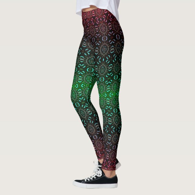 Red Green Holiday Christmas Legging (Left)