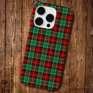 Red Green Holiday Plaid Pattern iPhone 16 Pro Case
