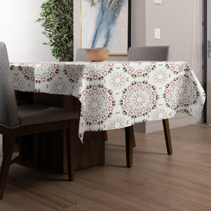 Red Green Holly Christmas Pattern  Tablecloth