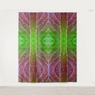 Red & Green Ikat Tapestry