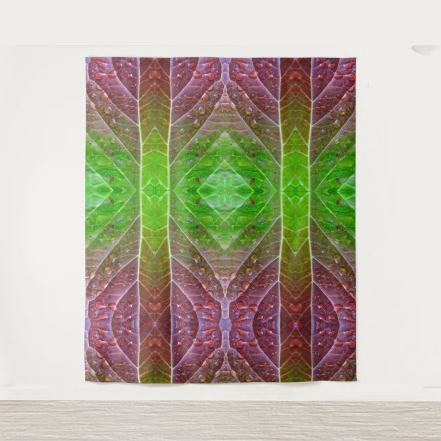 Red & Green Ikat Tapestry (Front)