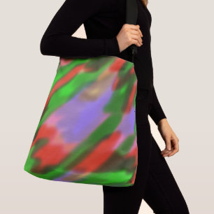Red Green Lavender  Crossbody Bag