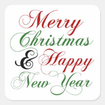 Red Green Merry Christmas Happy New Year Message