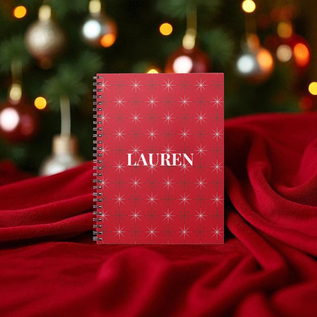 Red Green Mid Century Modern Holiday Notebook (Creator Uploaded)