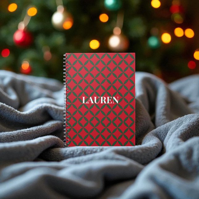 Red Green Mid Century Modern Holiday Notebook (Creator Uploaded)