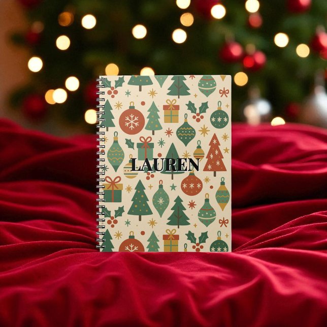 Red Green Mid Century Modern Holiday Notebook (Creator Uploaded)