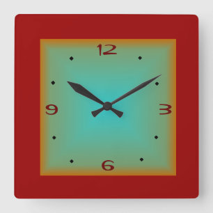 Red/Green> Minimalist Wall Clock