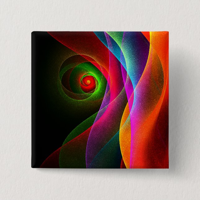 Red Green Orange Modern Abstract Art Pattern #22 15 Cm Square Badge (Front)