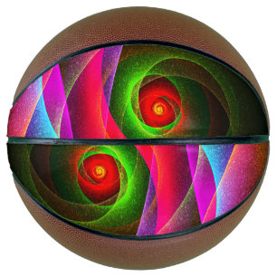 Red Green Orange Modern Abstract Art Pattern #22 Basketball