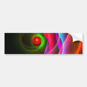 Red Green Orange Modern Abstract Art Pattern #22 Bumper Sticker