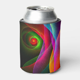 Red Green Orange Modern Abstract Art Pattern #22 Can Cooler