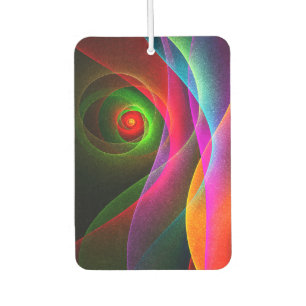 Red Green Orange Modern Abstract Art Pattern #22 Car Air Freshener