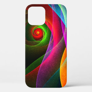 Red Green Orange Modern Abstract Art Pattern #22 iPhone 12 Case