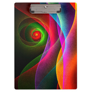 Red Green Orange Modern Abstract Art Pattern #22 Clipboard