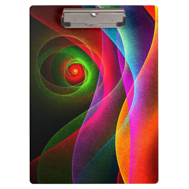 Red Green Orange Modern Abstract Art Pattern #22 Clipboard (Front)