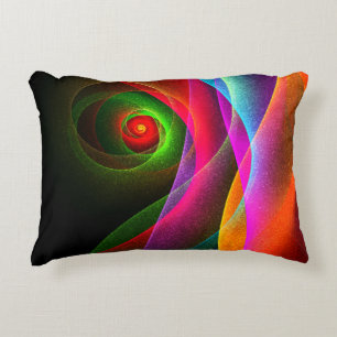 Red Green Orange Modern Abstract Art Pattern #22 Decorative Cushion