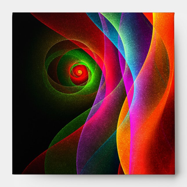 Red Green Orange Modern Abstract Art Pattern #22 Envelope (Front)