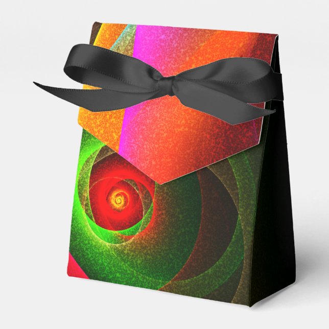 Red Green Orange Modern Abstract Art Pattern #22 Favour Box (Front Side)