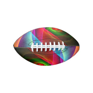 Red Green Orange Modern Abstract Art Pattern #22 Football