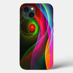 Red Green Orange Modern Abstract Art Pattern #22 iPhone 13 Case