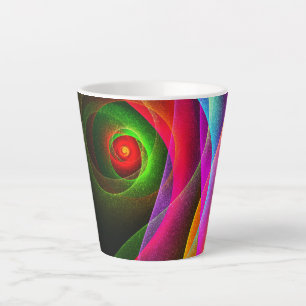 Red Green Orange Modern Abstract Art Pattern #22 Latte Mug