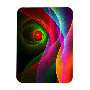 Red Green Orange Modern Abstract Art Pattern #22 Magnet