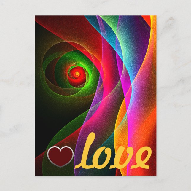 Red Green Orange Modern Abstract Art Pattern #22 Postcard (Front)