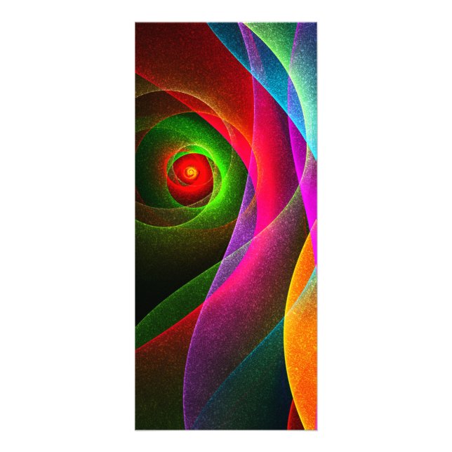 Red Green Orange Modern Abstract Art Pattern #22 Rack Card (Front)