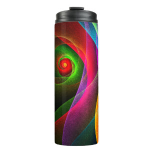 Red Green Orange Modern Abstract Art Pattern #22 Thermal Tumbler