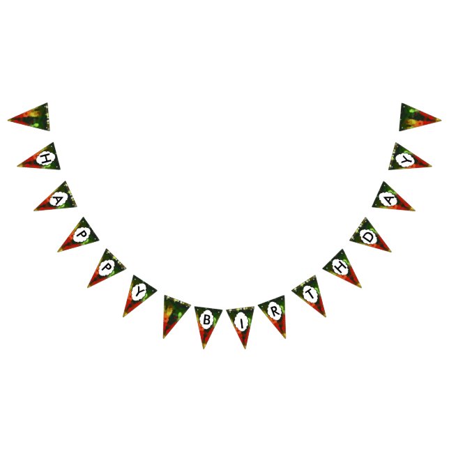 Red green painting bunting  (All)