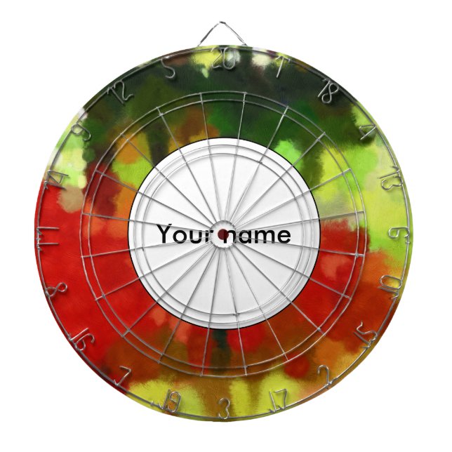 Red green painting dartboard (Front)