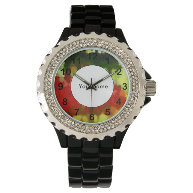 Red green painting watch (Front)