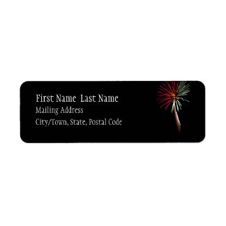 Red & Green Palm Address Label Return Address Label