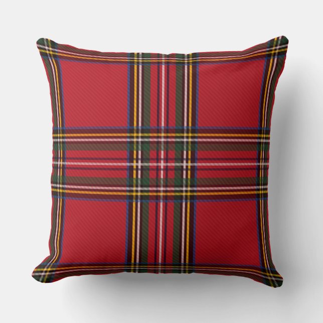 Red/Green Plaid  Christmas Pillow (Front)
