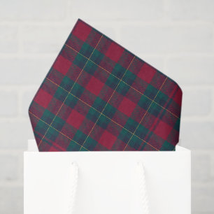 Red & Green Plaid Christmas Tissue Paper, Holiday Paper