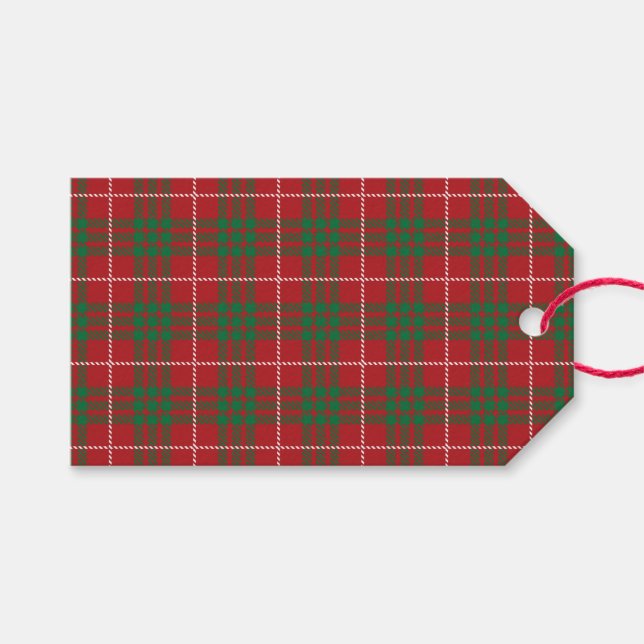 Red & Green Plaid Gift Tags (Front (Horizontal))