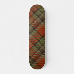 Red & Green Plaid Skateboard