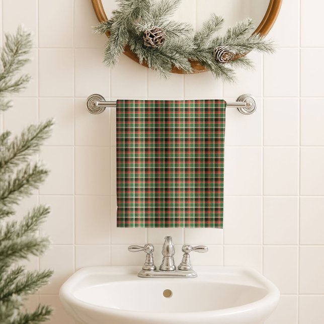 Red Green Plaid Towel Classic Christmas Gift Idea (Red Green Plaid Towel Classic Christmas Gift Idea)