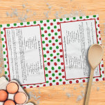 Red Green Polka Dot Whimsical Keepsake Recipie Tea Towel<br><div class="desc">Customise this Red Green Polka Dot Whimsical Keepsake Recipie kitchen towel holiday gift idea to celebrate friends, family, or one of your favourite people. This personalised gift makes a thoughtful custom Christmas gift. Family and friends will love this Red Green Polka Dot Whimsical Keepsake Recipie kitchen towel personalised Christmas holiday...</div>