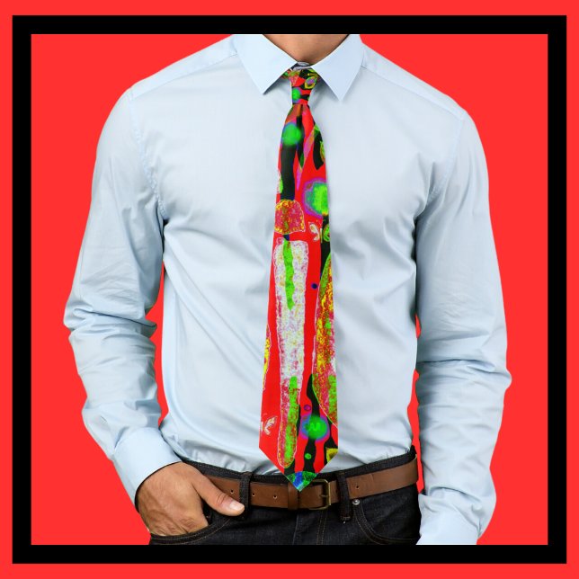 Red Green Purple Butterflies Tie (Creator Uploaded)
