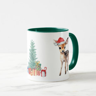Red Green reindeer Santa  Merry Christmas Party Mug