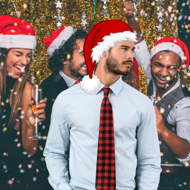Red Green Reversible Buffalo Check Christmas Tie (Creator Uploaded)