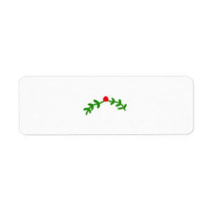 red green snowflakes text photo merry christmas return address label