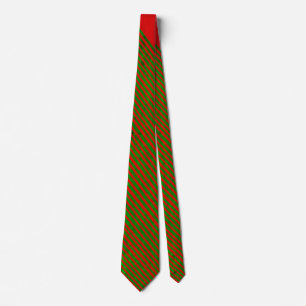 Red Green Stripe Tie