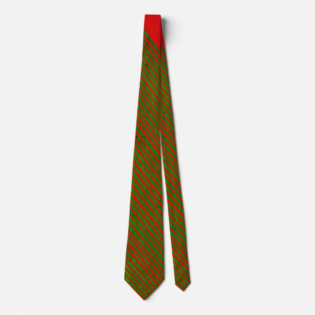 Red Green Stripe Tie (Front)