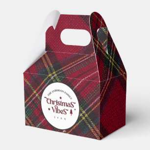 Red & Green Tartan: Nostalgic Christmas Vibes Favour Box