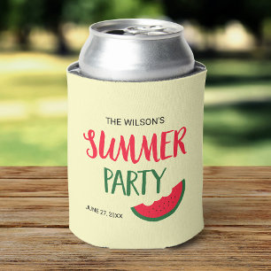 Red Green Watermelon Summer Party Can Cooler
