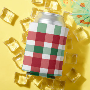 Red Green White Checkers Can Cooler